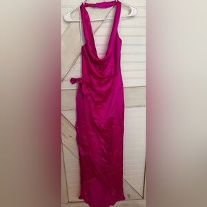 Amanda Uprichard Fuchsia Backless Dress